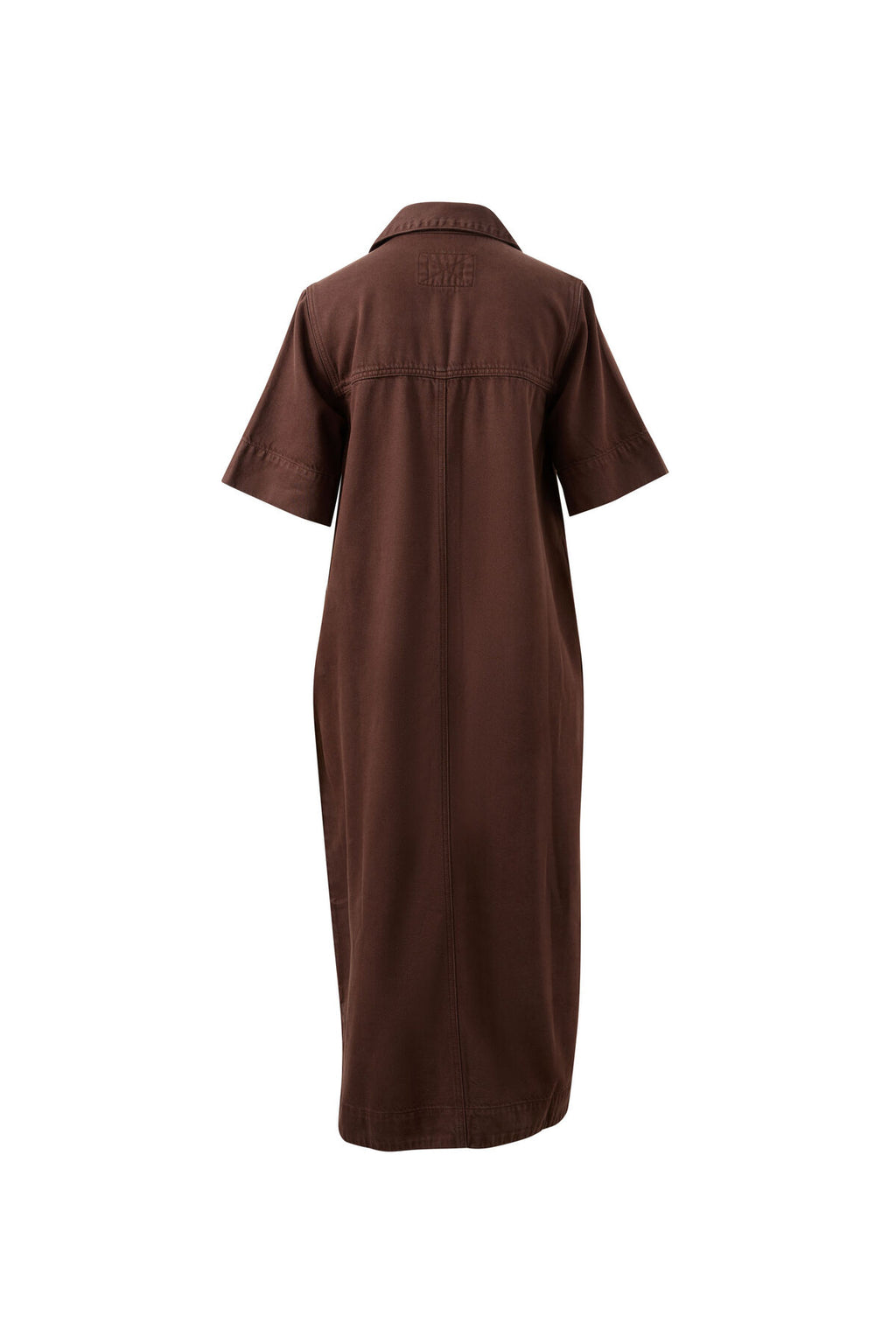 SLOANE SHORT SLEEVE MIDI DRESS - CHOCOLATE