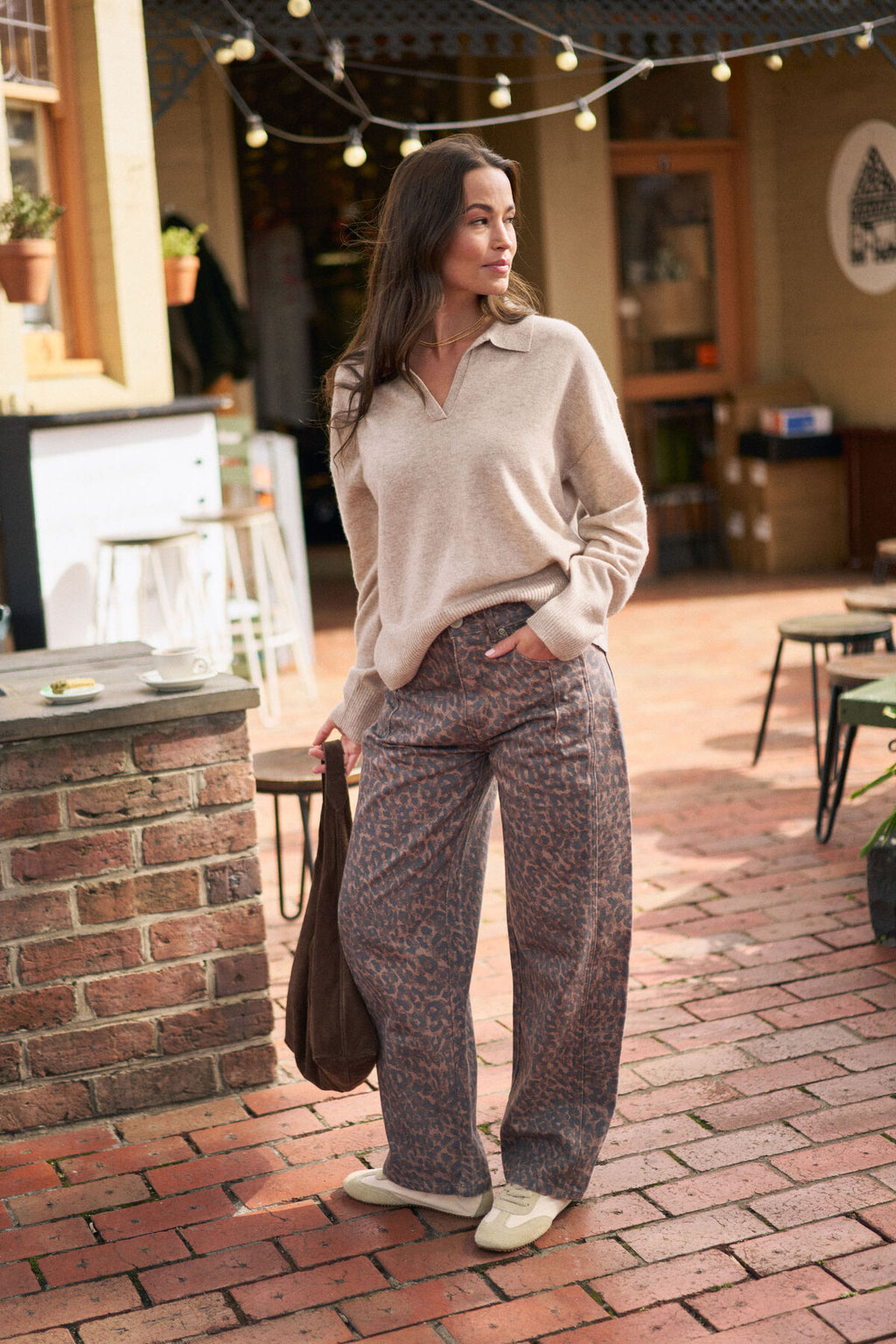 CERES LIFE HARPER BARREL JEAN - LEOPARD
