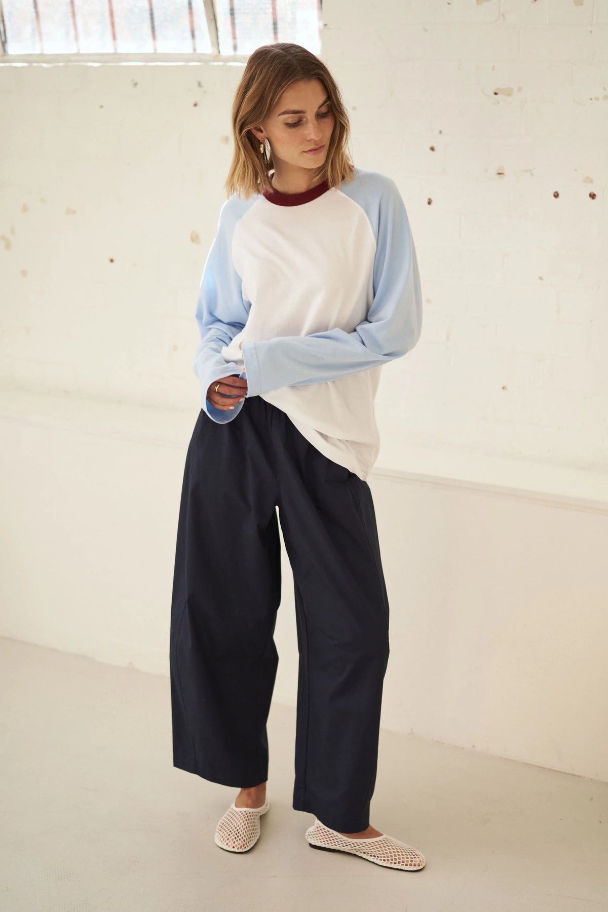 CERES LIFE BELLA BARREL PANT - NAVY