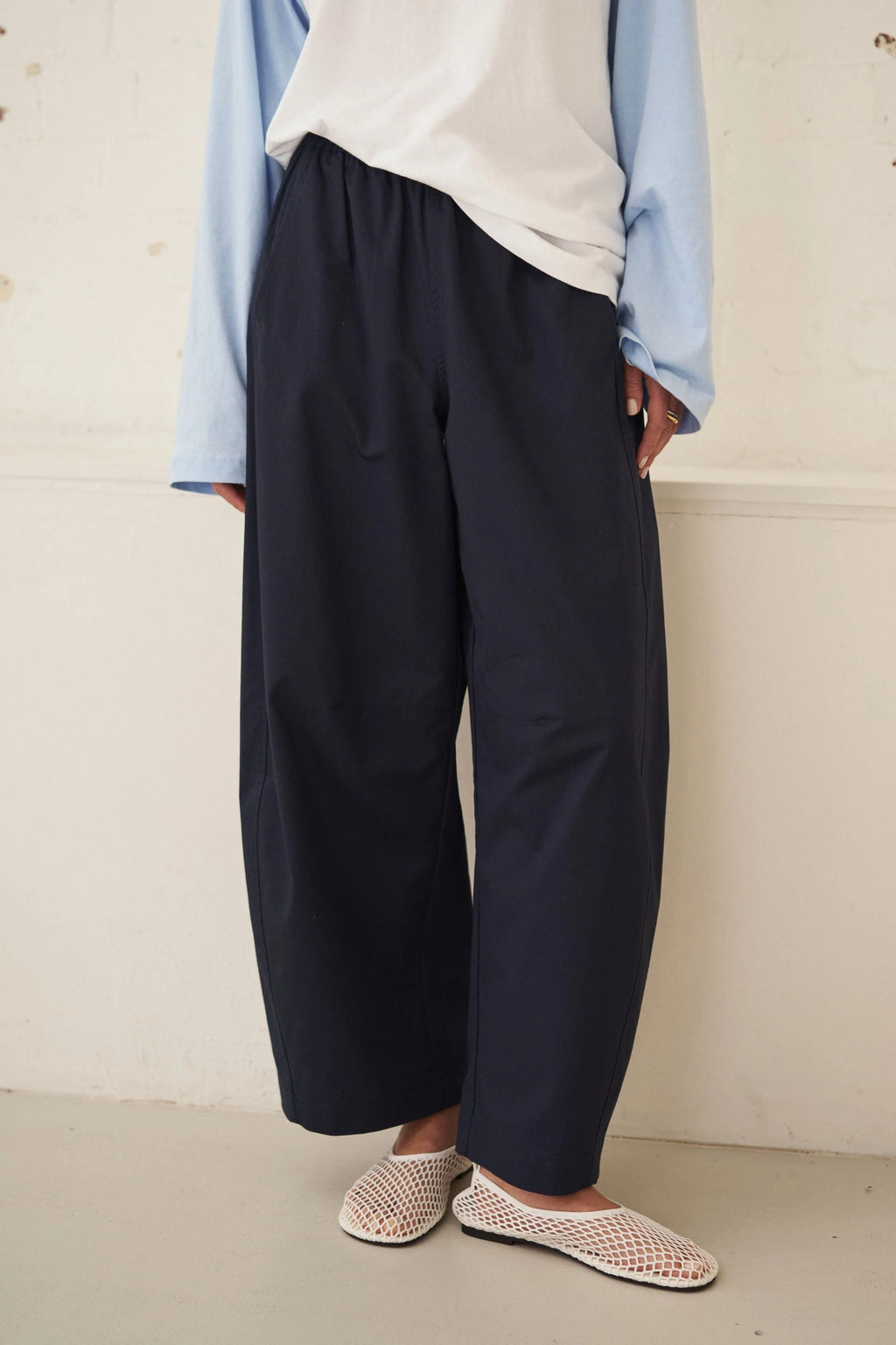 CERES LIFE BELLA BARREL PANT - NAVY