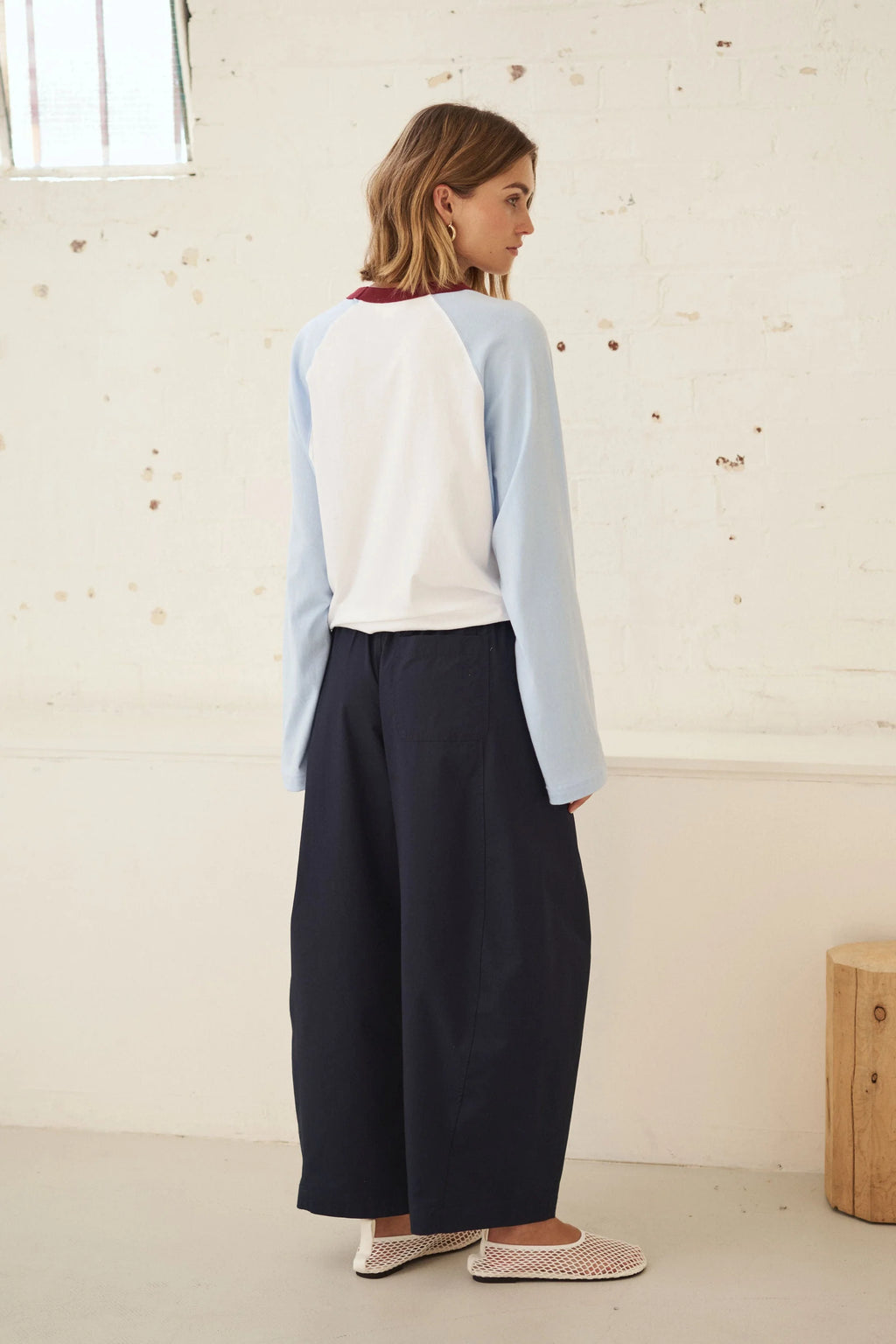 CERES LIFE BELLA BARREL PANT - NAVY