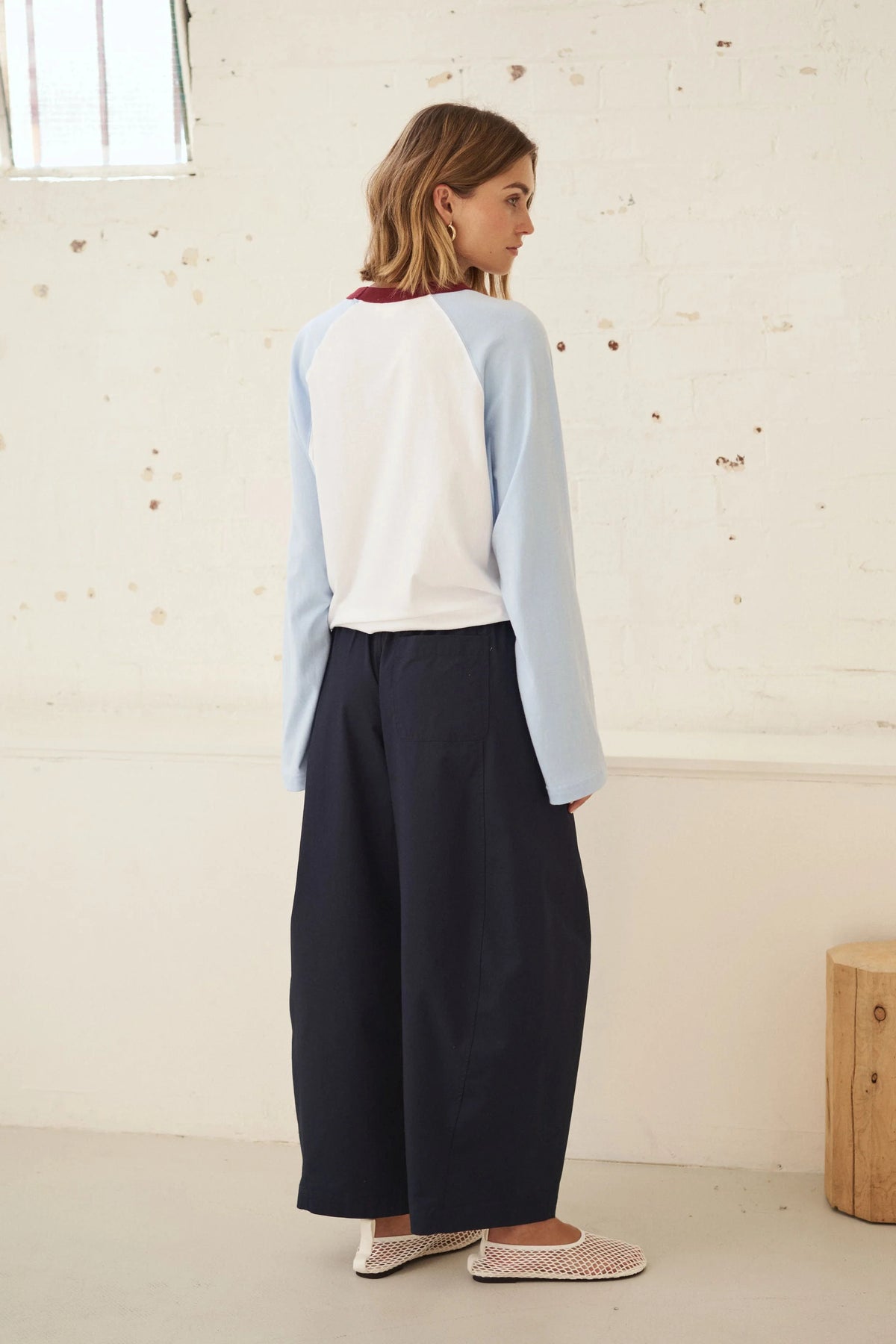 CERES LIFE BELLA BARREL PANT - NAVY