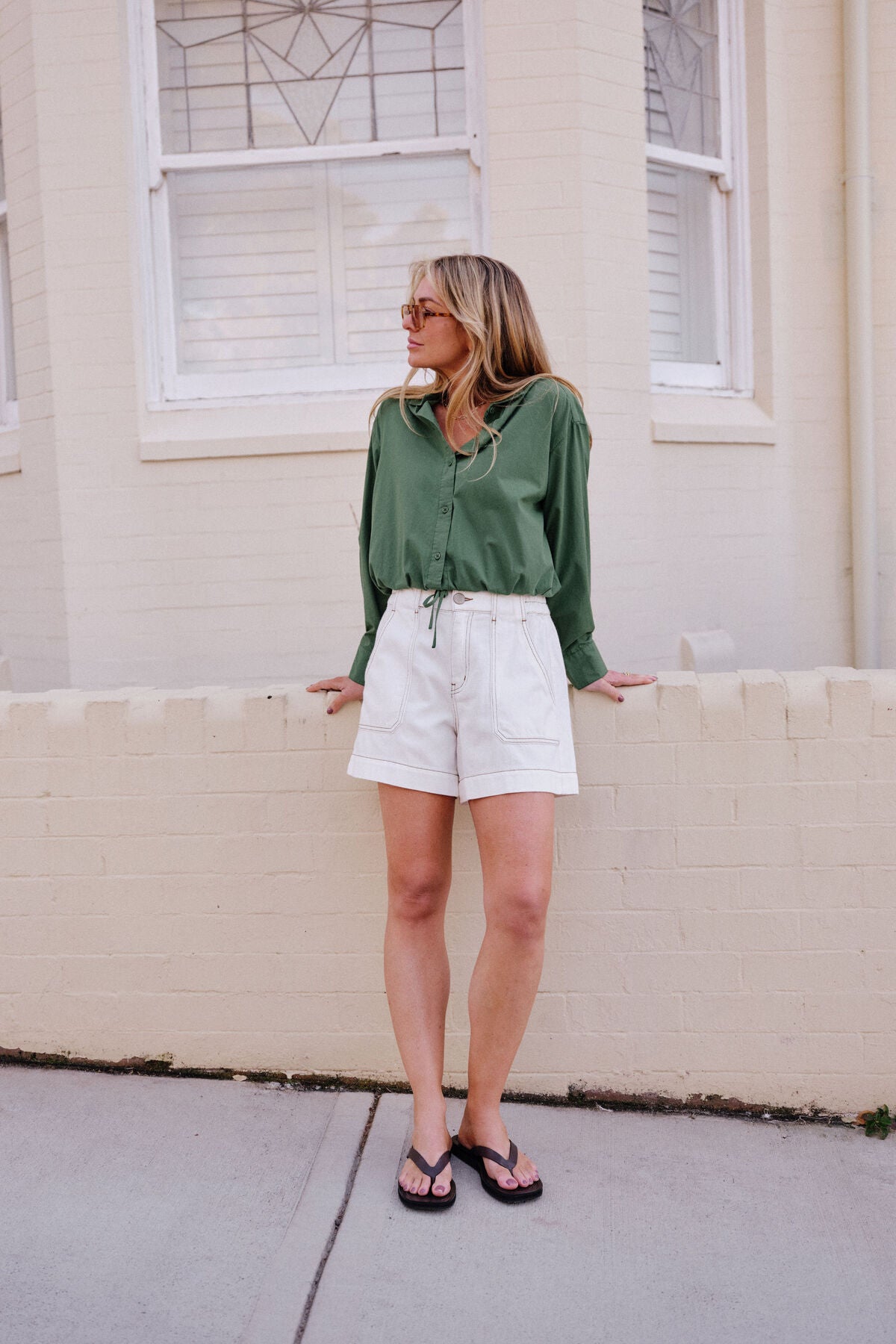 CERES LIFE CLOVER TIE SHIRT - BASIL