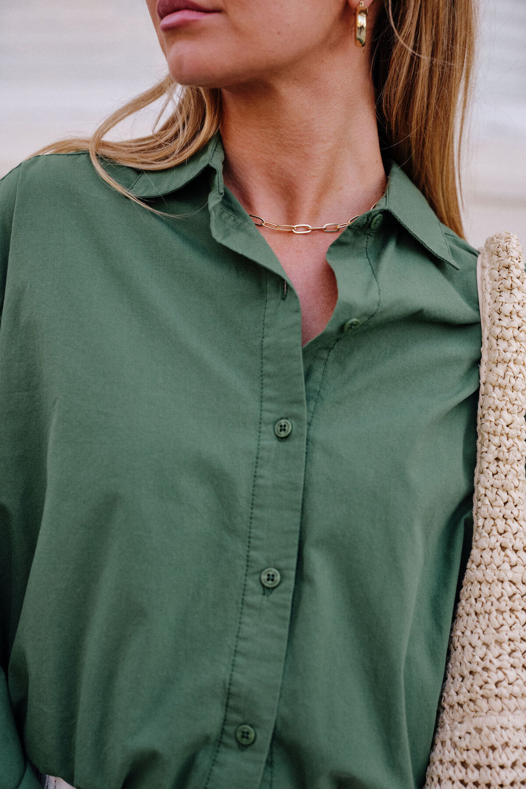 CERES LIFE CLOVER TIE SHIRT - BASIL