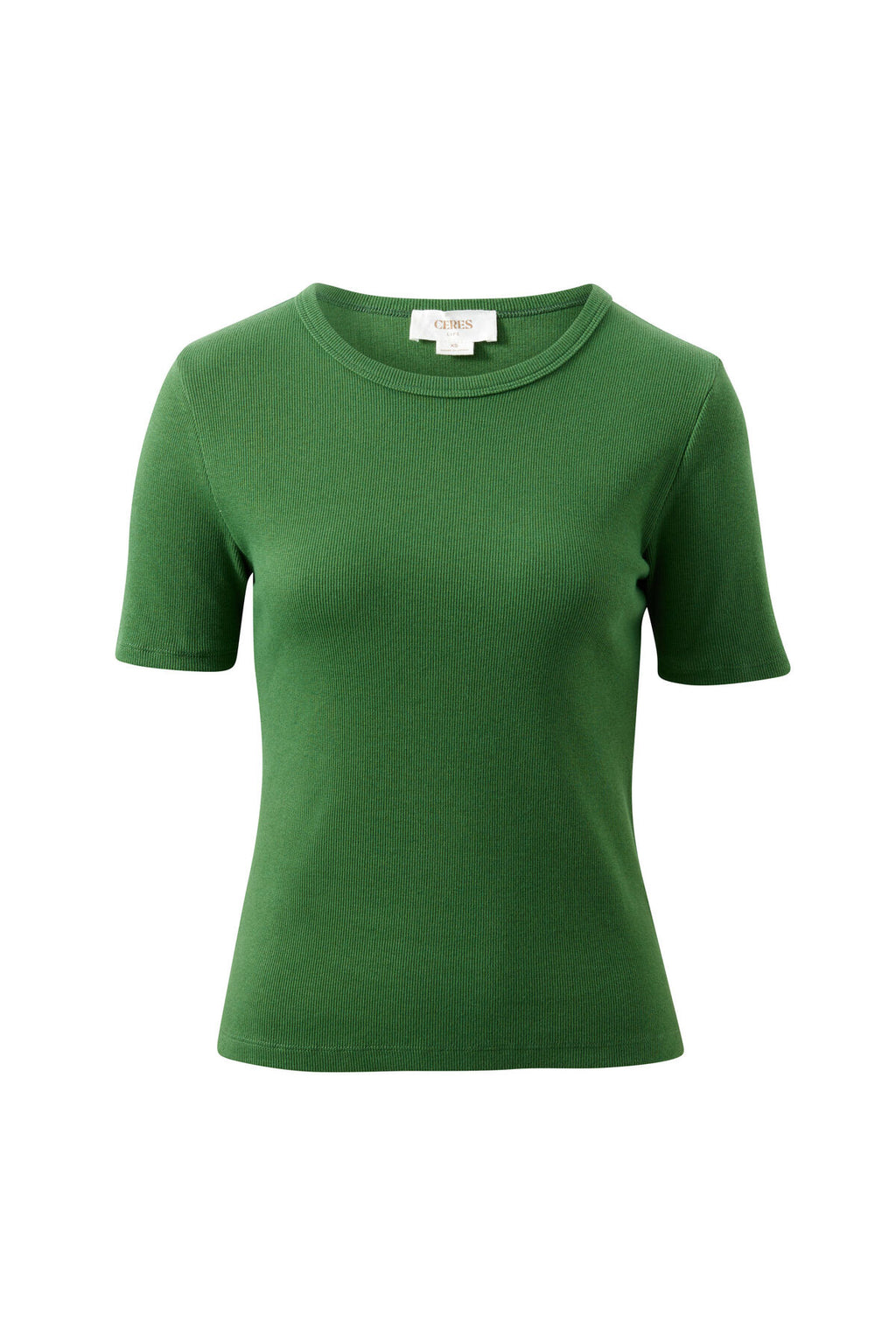 CERES LIFE LUELLA RIBBED TEE - BASIL