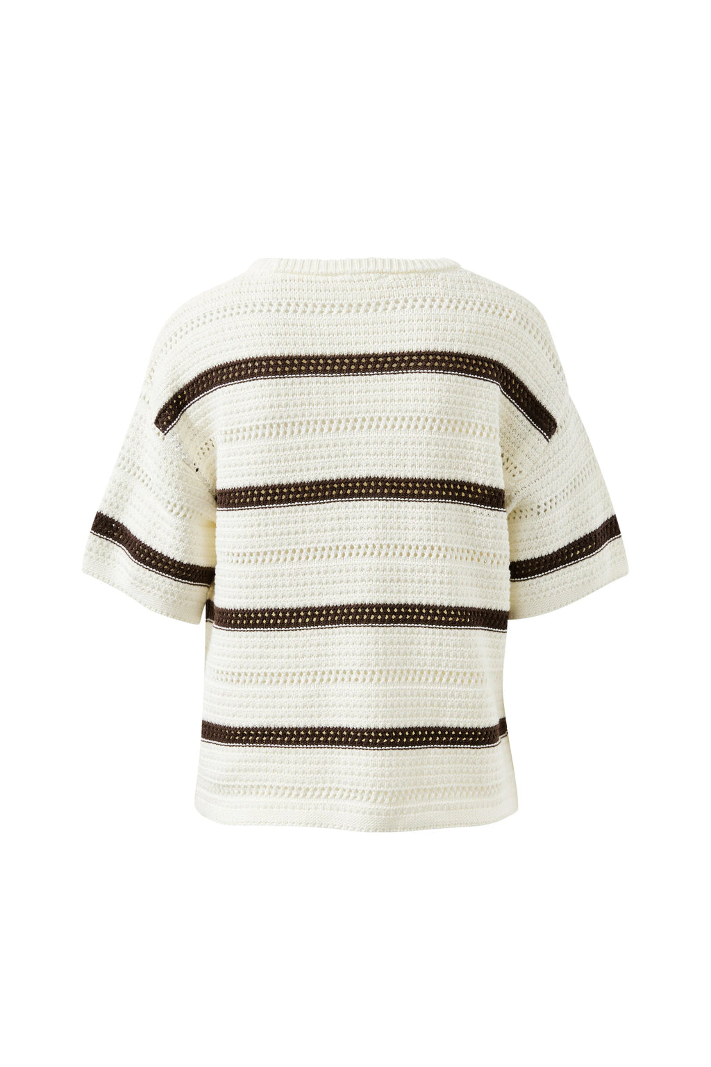 CERES LIFE NELLIE BOXY KNIT TEE - BRUNETTE WIDE STRIPE