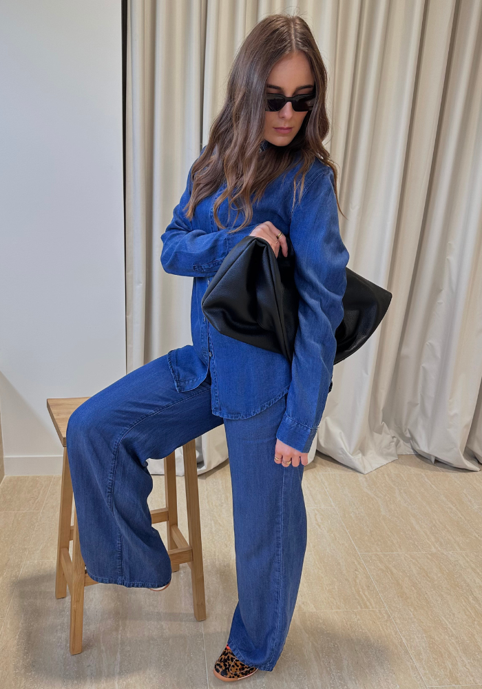 JAZZY TENCEL PANTS - DARK WASH