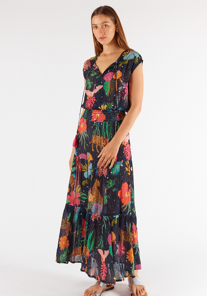 Load image into Gallery viewer, RUBY YAYA PRETORIA MAXI DRESS - BLACK