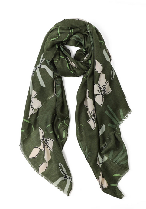 BETSIE BOW AUTUMN/WINTER SCARF - GREEN