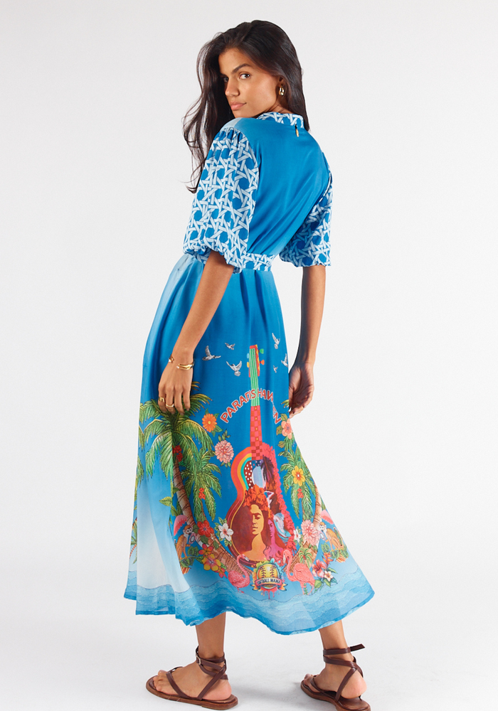 Load image into Gallery viewer, RUBYYAYA PARADIS MAXI DRESS - BLUE