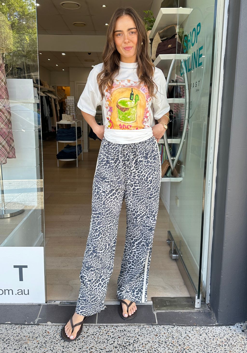 KIMMI RELAXED PANTS - LEOPARD