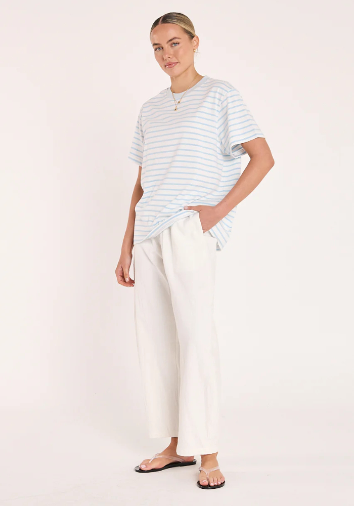 FEATHER + NOISE ELENOR BARREL PANT - WHITE
