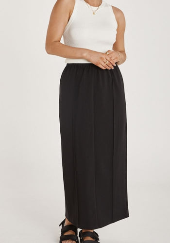 FEATHER + NOISE NOAH MAXI SKIRT - BLACK