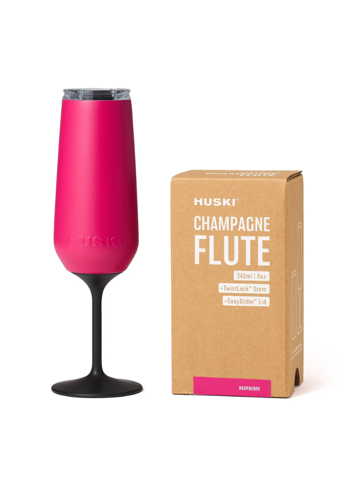 HUSKI CHAMPAGNE FLUTE - RASPBERRY