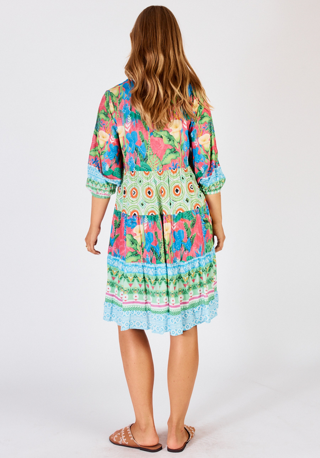 LULALIFE ILARIA MINI DRESS - MULTI PRINT