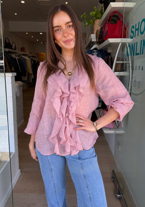 AESHA BLOUSE - DUSTY PINK