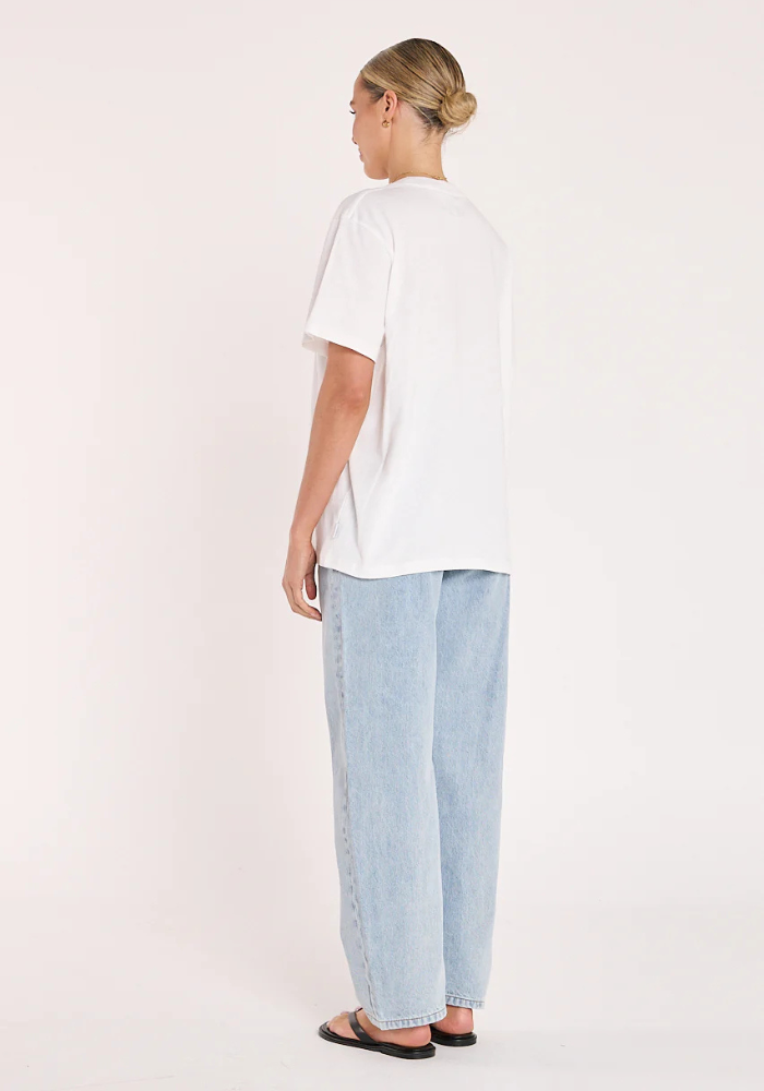 FEATHER + NOISE CARTER TEE - WHITE