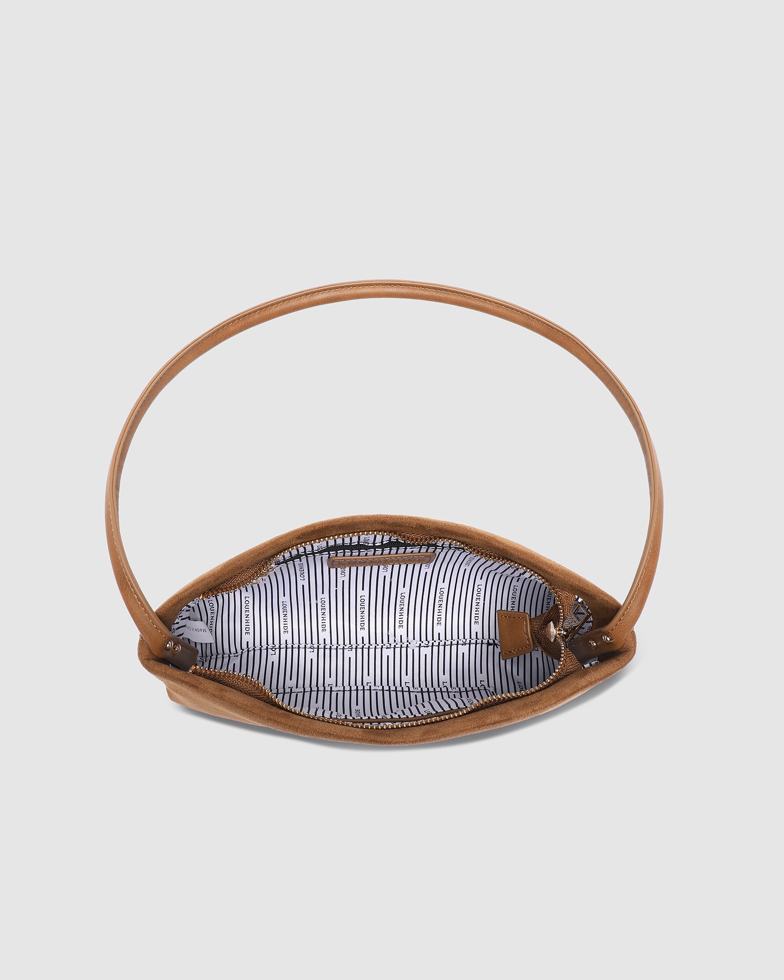 LOUENHIDE LARA HANDBAG - SUEDETTE TAN
