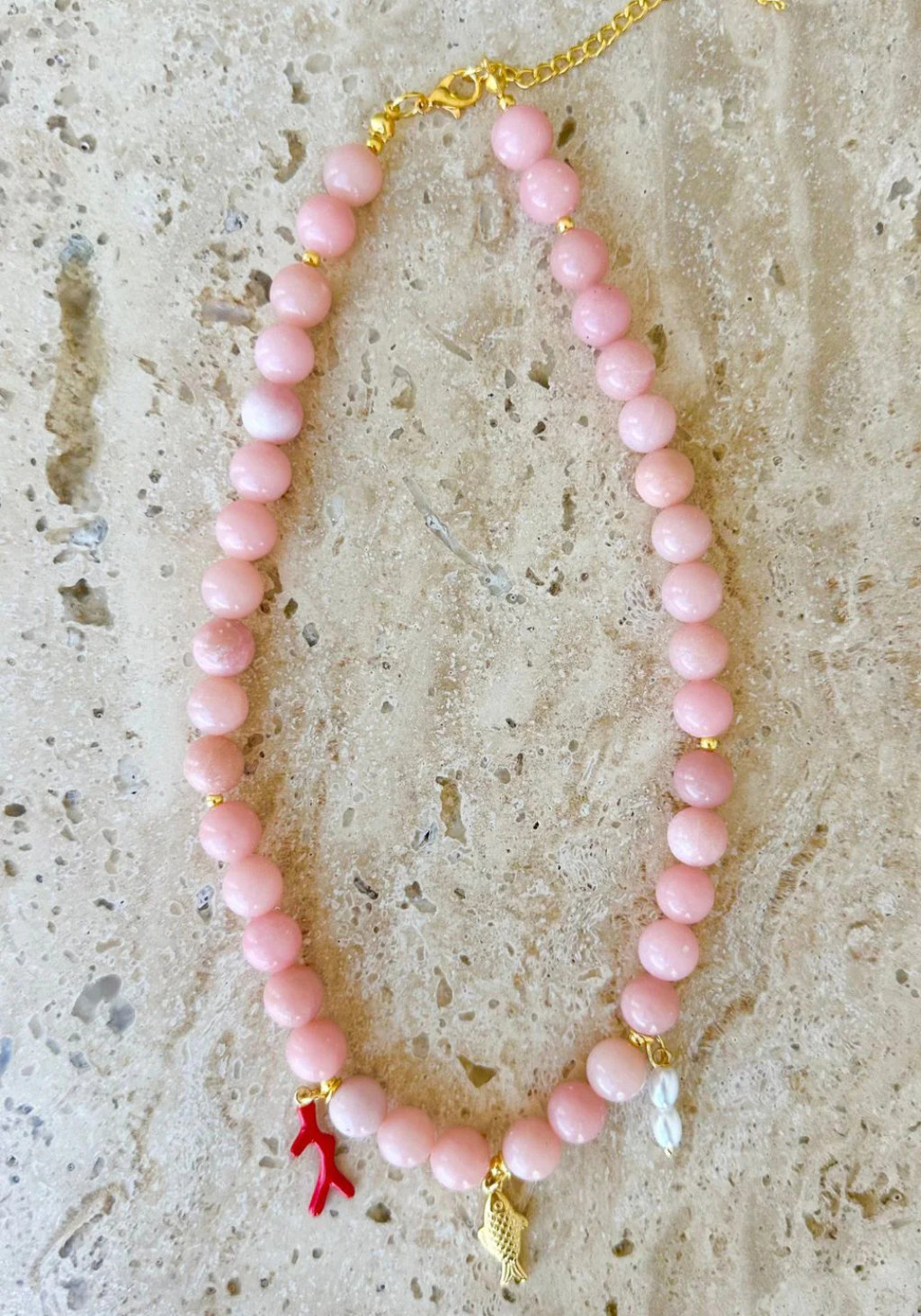 MOSK MELBOURNE SEA PENDANT NECKLACE - LIGHT PINK