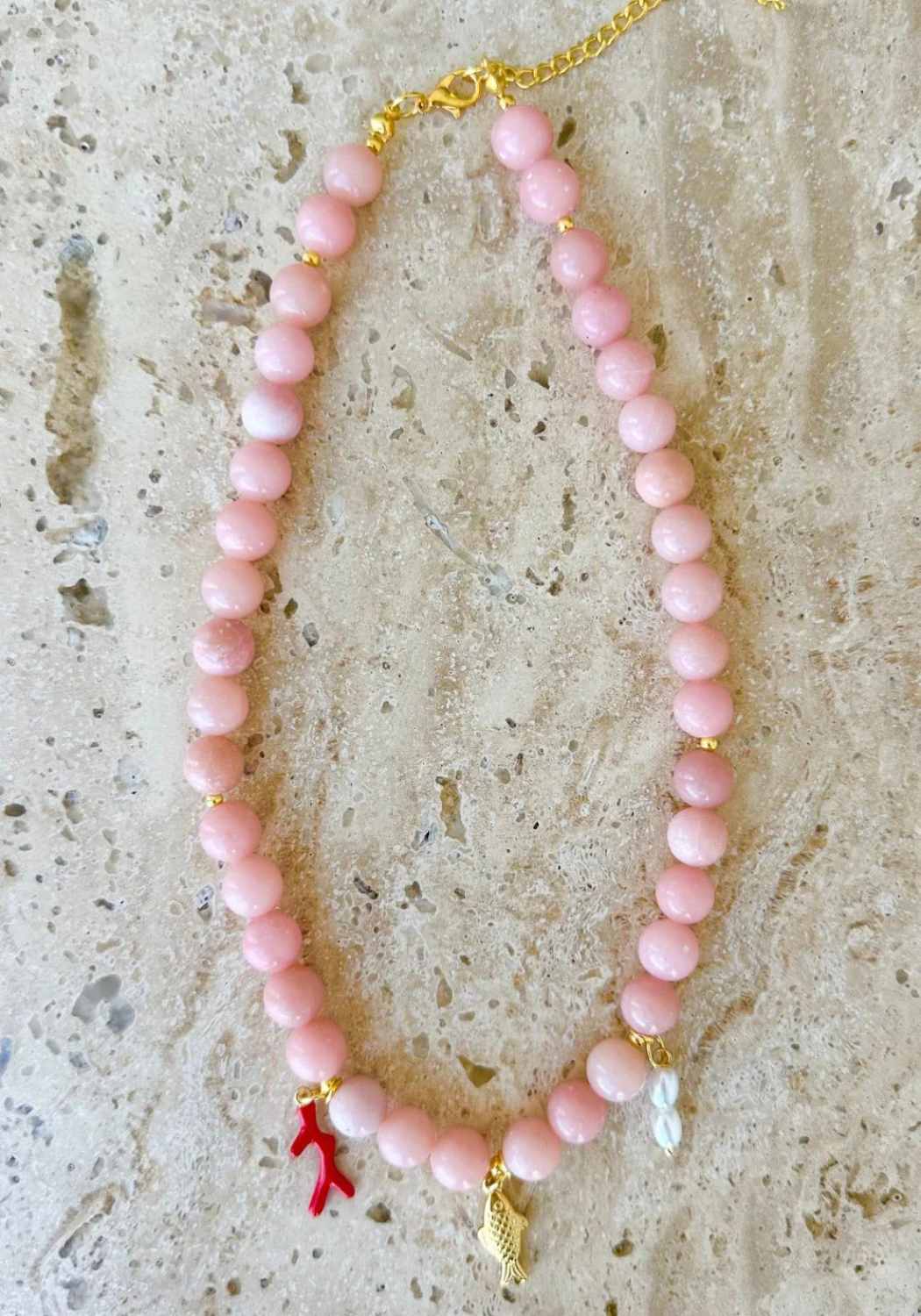 MOSK MELBOURNE SEA PENDANT NECKLACE - LIGHT PINK