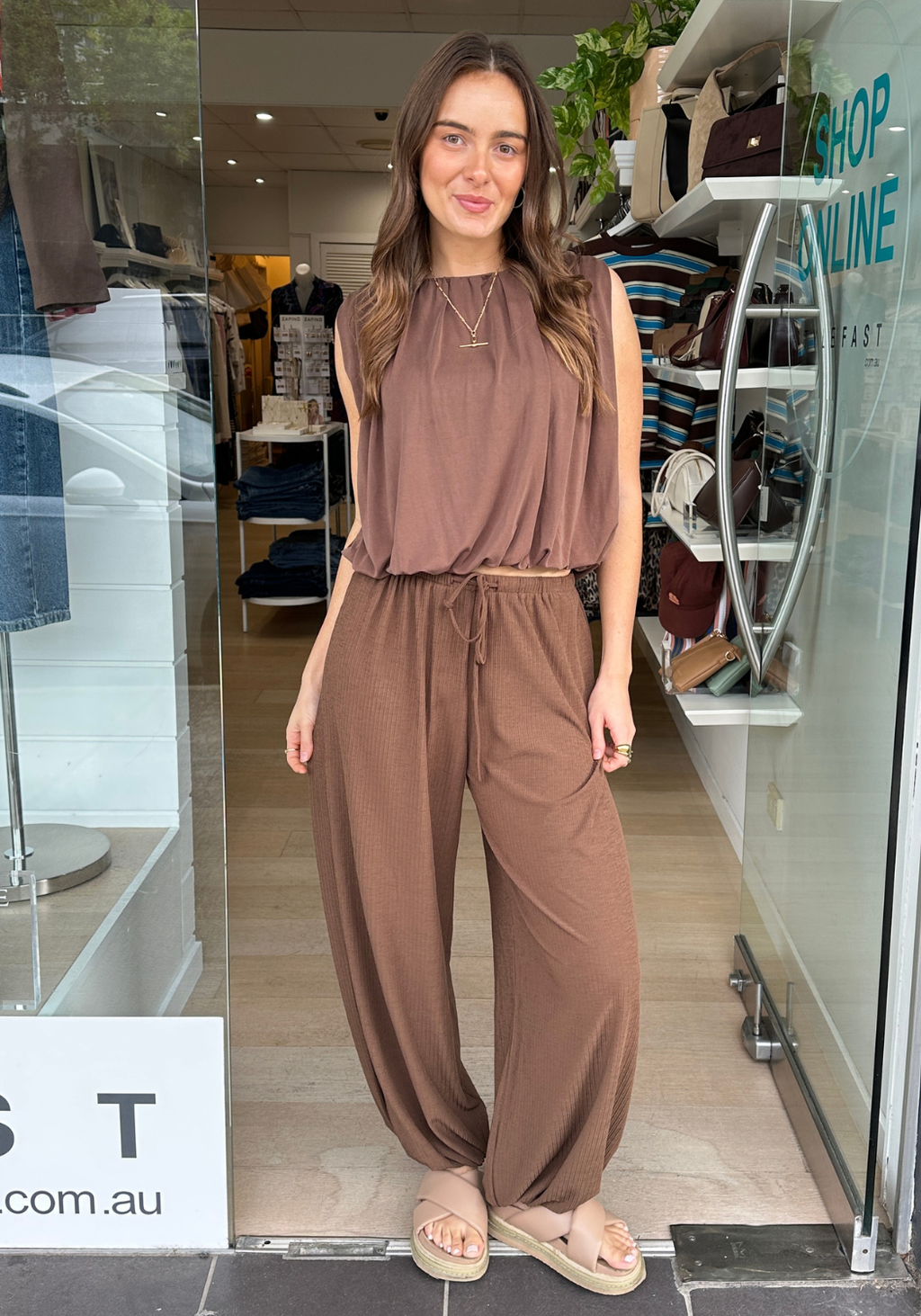 ZENA HAREM PANT - CHOCOLATE