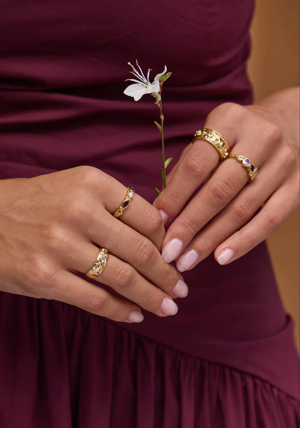 TONI MAY ESTELLE TOPAZ RING - GOLD