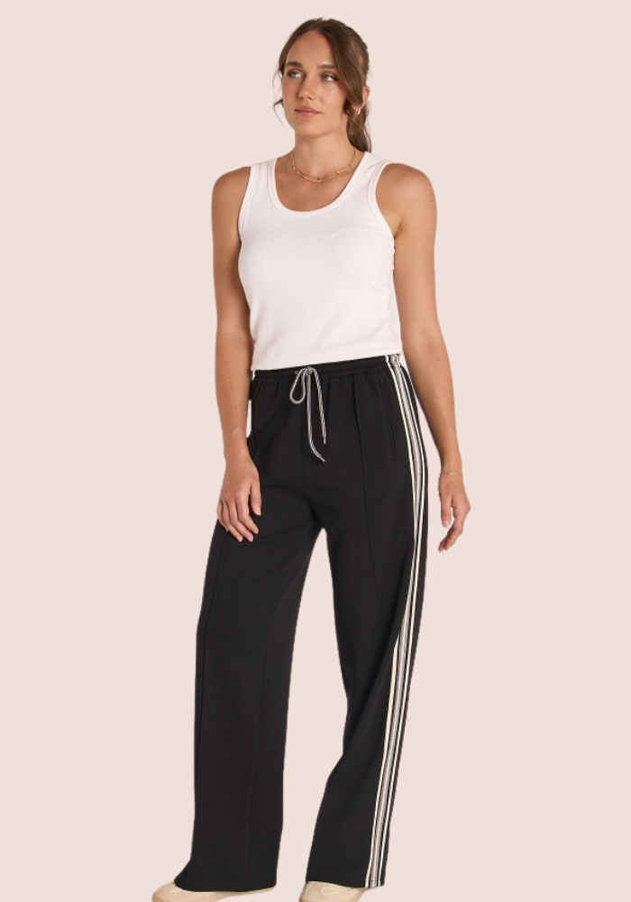NOAH FULL LENGTH WIDE LEG PANT - LUXE BLACK