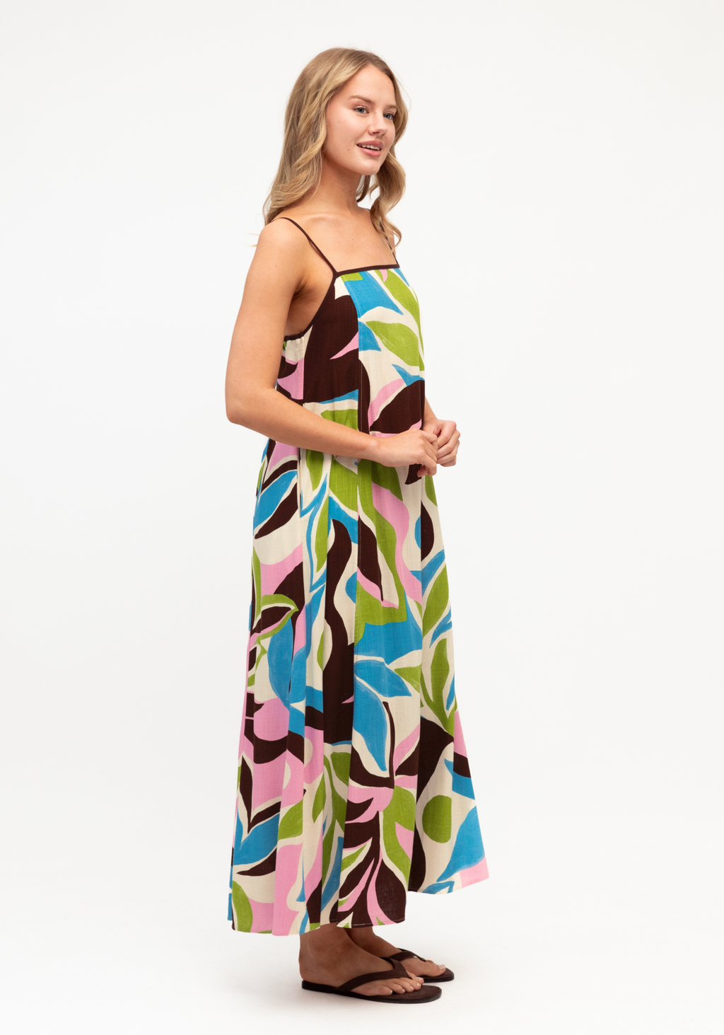 EDEN MAXI DRESS - CHOCOLATE PRINT