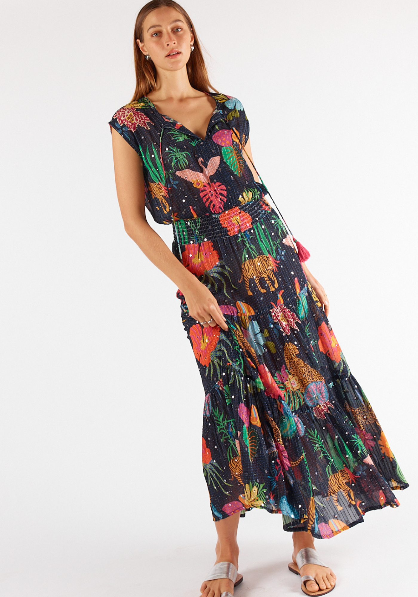 RUBY YAYA PRETORIA MAXI DRESS - BLACK