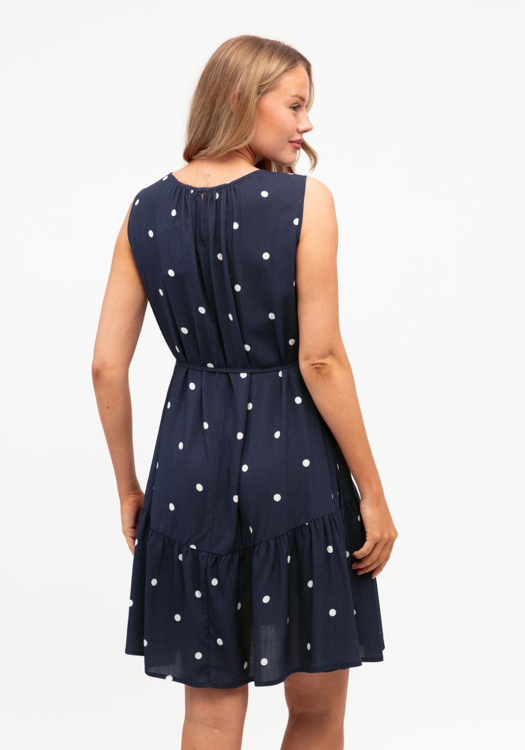 MIDNIGHT SPOT MINI DRESS - NAVY