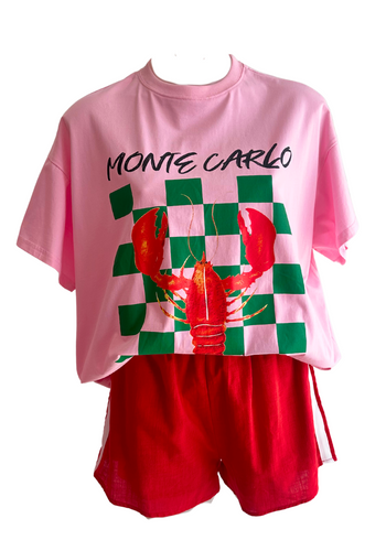 BY FRANKIE OVERSIZED TEE SHIRT SET - MONTE CARLO