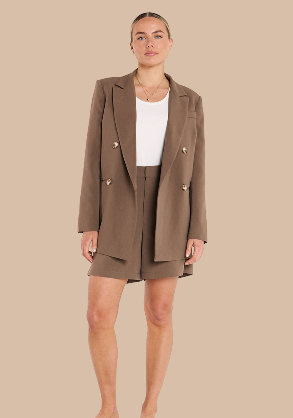 FEATHER + NOISE HAYLEY BLAZER - ESPRESSO