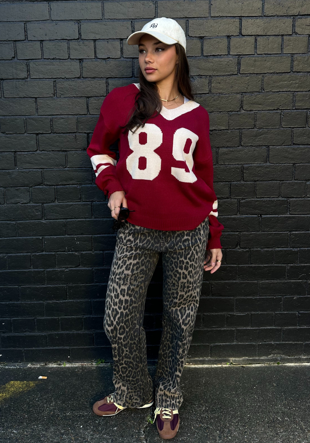 JORDAN STRAIGHT LEG JEANS - LEOPARD PRINT
