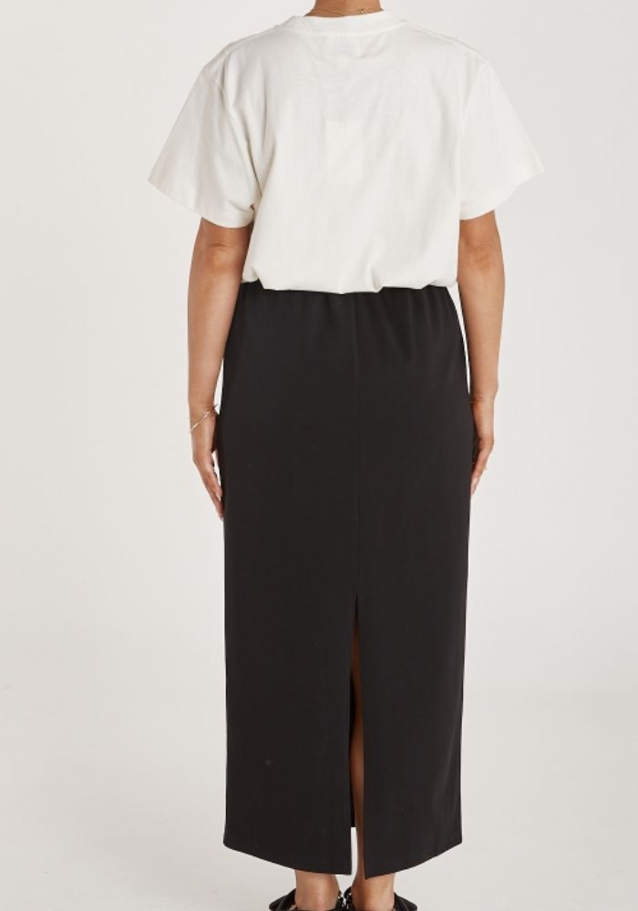 Load image into Gallery viewer, FEATHER + NOISE NOAH MAXI SKIRT - BLACK