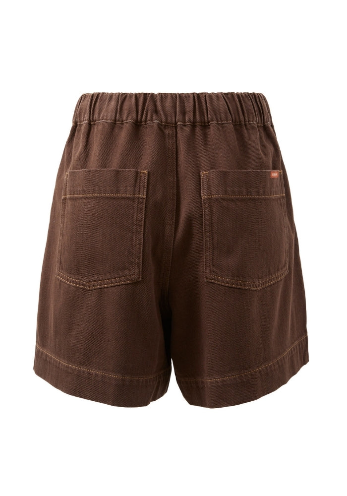 CERES LIFE DARCY RELAXED EVERYDAY SHORT - CHOCOLATE
