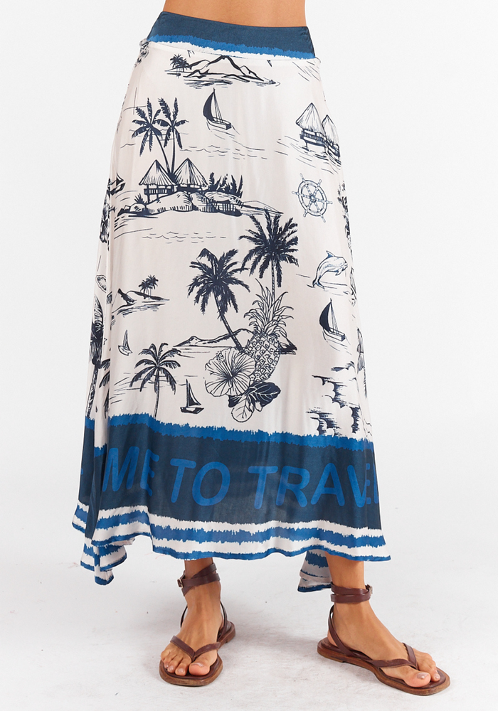 Load image into Gallery viewer, RUBYYAYA SEAWORLD SKIRT - NAVY