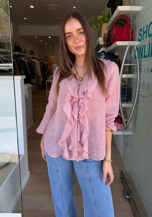 AESHA BLOUSE - DUSTY PINK
