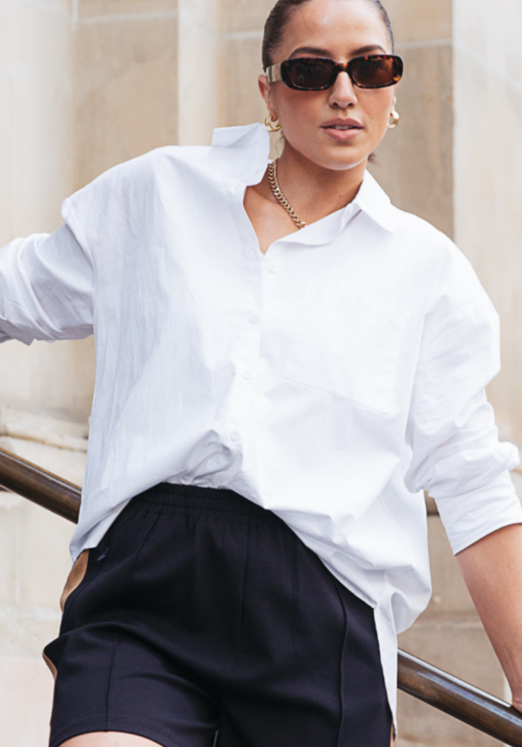 FEATHER + NOISE EVE SHIRT - WHITE