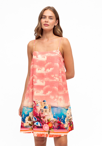 MAEVE MINI DRESS - SANTORINI PRINT