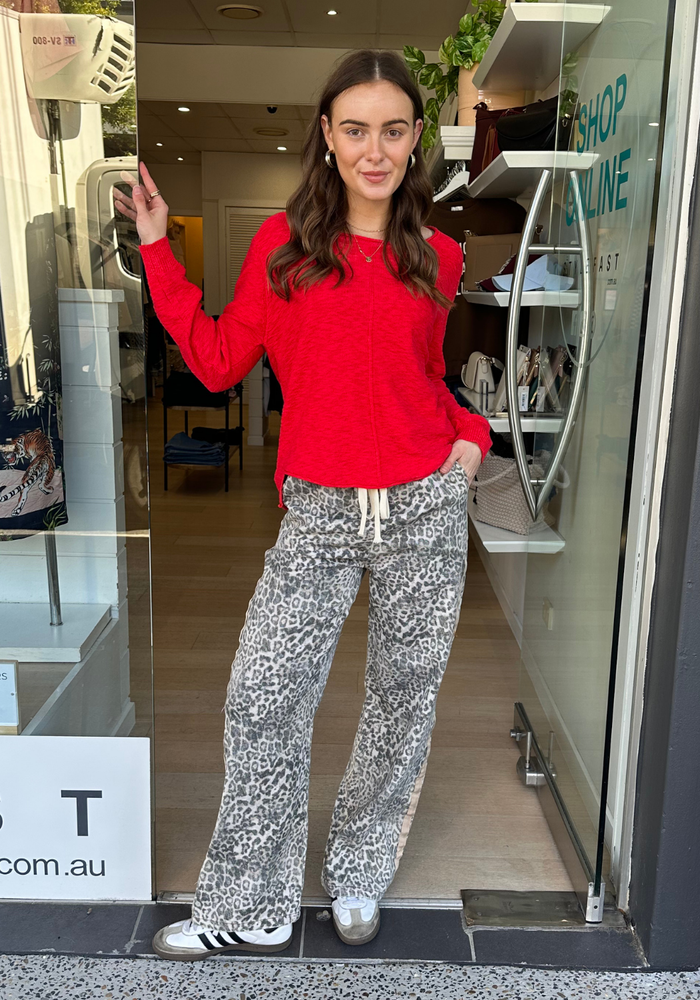 SACHA KNITTED TEE - RED