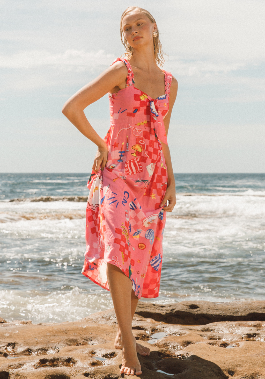 AMORE MIDI DRESS - SUMMER PRINT