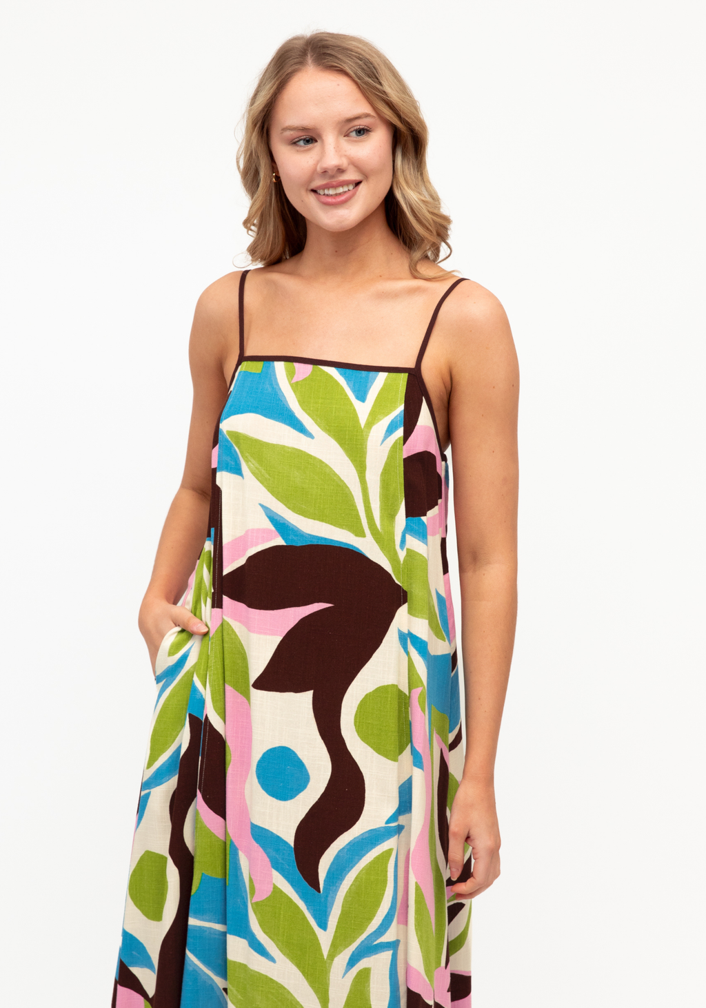 EDEN MAXI DRESS - CHOCOLATE PRINT