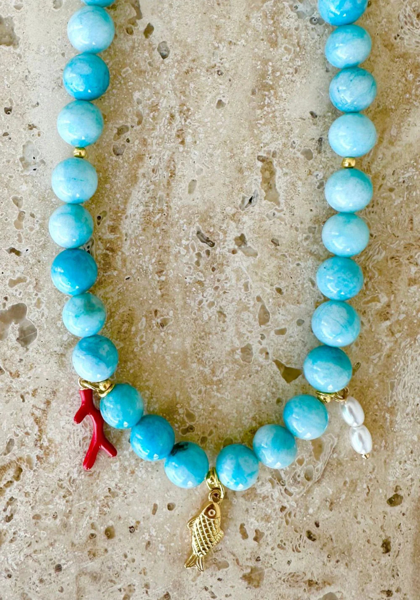 SEA PENDANT NECKLACE - LAMAR JADE