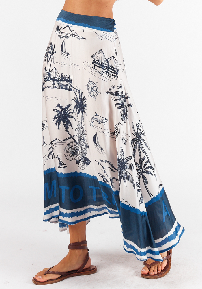 Load image into Gallery viewer, RUBYYAYA SEAWORLD SKIRT - NAVY