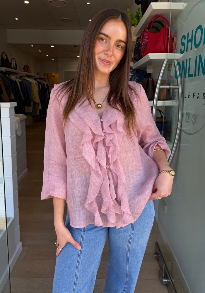 AESHA BLOUSE - DUSTY PINK
