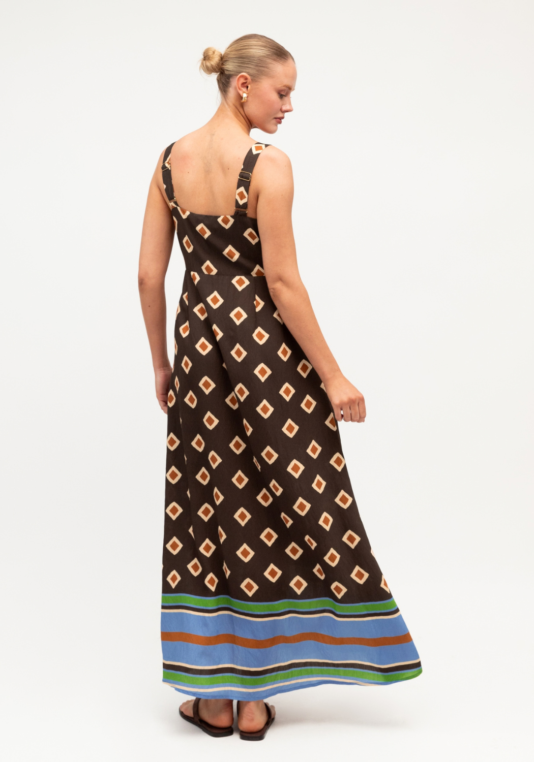 ZAHARA BORDER PRINT MAXI DRESS - RESORT GEO PRINT