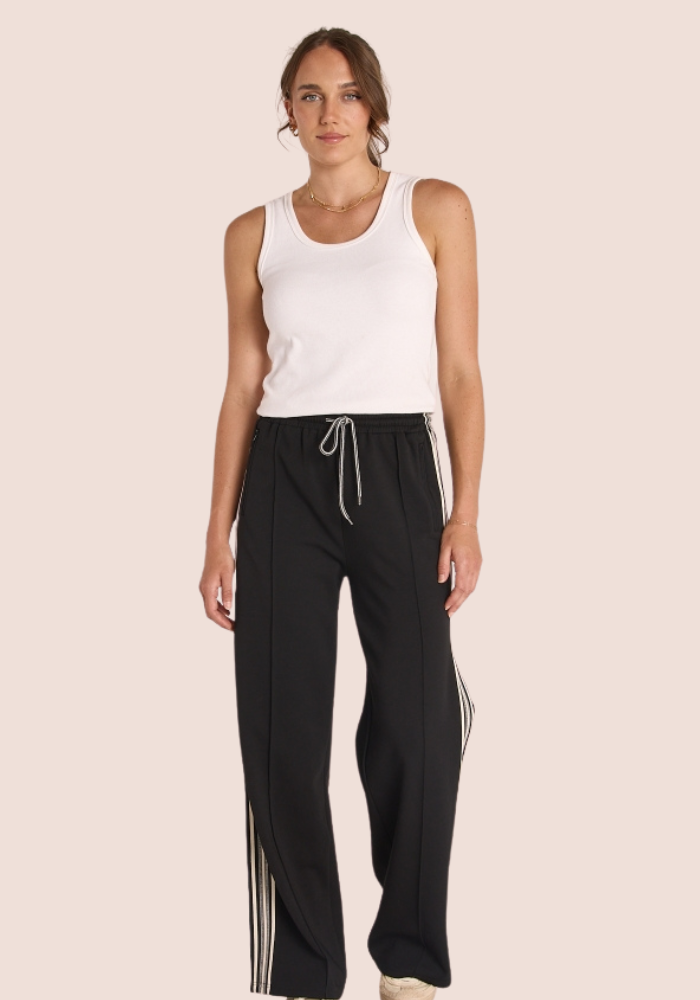 NOAH FULL LENGTH WIDE LEG PANT - LUXE BLACK