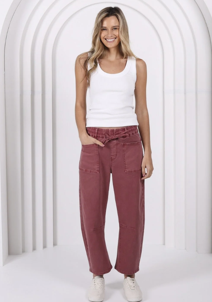 LEO DENIM BARREL JEANS - SUNSET