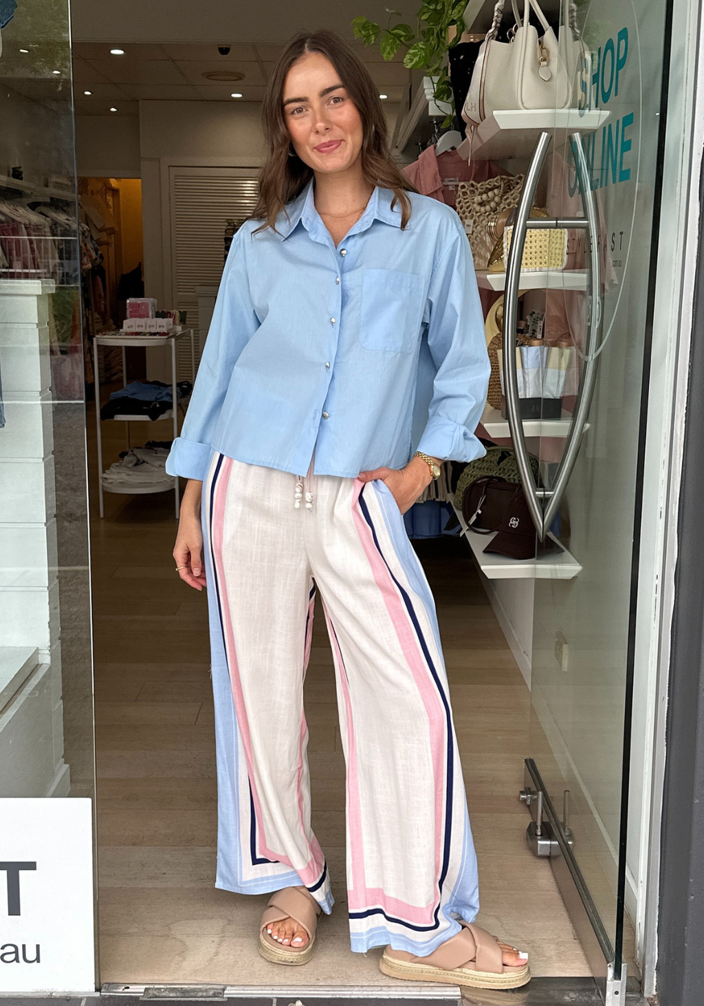 CLARABELL RELAXED PANTS - STRIPE