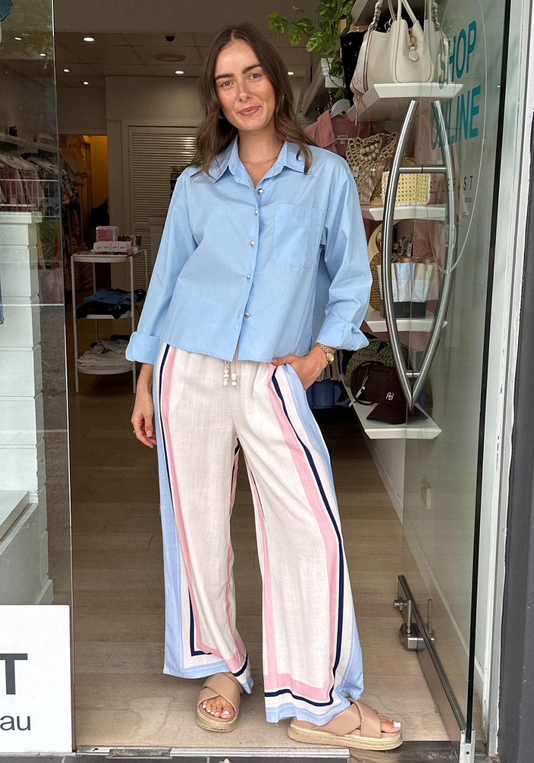 CLARABELL RELAXED PANTS - STRIPE